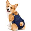 Colenumone Pannolini lavabili per cani femminili con bretelle regolabili,mutandine riutilizzabili in denim per ciclo di calore e incontinenza,pannolini antiscivolo con gancio e anello, taglia M