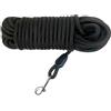 Generic Guinzaglio per cani in nylon lungo 5 m/10 m/15 m, per cani di piccola e media taglia, per addestramento all'aperto, campeggio, linea di tracciamento (nero)