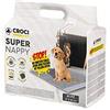 Croci Super Nappy Carboni attivi - Tappetini Igienici per Cani 57x54 cm - 60 pezzi, Traverse Cani e Animali Domestici, per Pipi Cane e Gatto Ultra Assorbenti Usa e Getta, Antistrappo e Antiodore