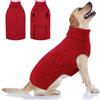 Queenmore Maglioncini Cani Grandi Maglione Cane con Apertura per Pettorina | Collo Alto Caldo, per Labrador, Boxer, Bulldog Inglese, Border Collie, Per Interno Esterno Ideale Per Lunghi Utilizzi