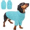 Queenmore Maglione Cane Piccola, Morbida e Calda, Maglioncino Cane per Maltese, Chihuahua, Yorkshire Terrier e Razze Mini, Lago blu, XS
