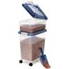 Iris Ohyama, Contenitore per Crocchette Ermetico, 30L+10L, Blu, Ermetici, Plastica, con Coperchio, Per Cibo per Gatti, Cani, Cibo secco, Crocchette, Dolci, MP-8&MP-1