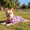 Generic Tuta per cani con motivo leopardato, a quattro gambe, per animali domestici, taglia S, M, L, colore: rosa