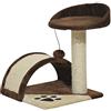 DecHome - Tiragraffi per Gatti Albero Tiragraffi marrone 36x36x44 cm, Marrone