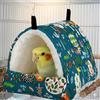 Generic Letto a nido per uccelli in peluche, amaca da appendere per parrocchetti, calopsitte, conuri, piccioncini, rifugio per uccelli con simpatica stampa animale, accessori per gabbia per uccelli per
