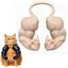 Generic Costume divertente con stampa 3D con braccia muscolose di gatto, comodo accessorio per spalla per cosplay felini. Giocattolo leggero in PLA bianco, dito medio e dito medio color carne