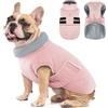 Hjumarayan Cappotto invernale per cani, giacca imbottita per cani con apertura per pettorina, caldo cappotto invernale per cani, per bulldog francese, carlino (rosa, M)