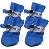 Generic Scarpe di protezione per zampe di cane blu, con suola antiscivolo e cinghia riflettente, vestibilità sicura, per allenamento a piedi all'aperto