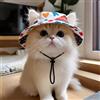 Generic Cappello da sole per animali domestici, berretto da pescatore per cani e gatti, mini copricapo estivo all'aperto, colorato, taglia M