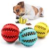 PLUSHCEWT 3pcs Treat Dispenser Giocattolo interattive per cani Palla 5cm Giocattolo di arricchimento Cani Giocattolo da masticare per la noia Pulizia dei denti Esercizio di allenamento Indoor Outdoor Puppy