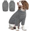 Queenmore Maglione per Cani di Taglia Grande, Maglioncino Cane con Collo Alto e Tessuto Caldo, Vestito Natale per Labrador, Golden Retriever e Border Collie, Grigio, XL