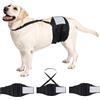 Avont Pannolini Cane Maschio Riutilizzabili con Cinghie, 3 Pezzi Regolabili Pannolini per Cani Maschi Incontinenti, Altamente Assorbenti -M Nero