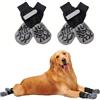Generic 2 paia di calzini antiscivolo per cani per evitare di leccare le zampe, scarpe per cani per marciapiedi caldi, stivaletti per cani anziani, protezioni per zampe per pavimenti in legno duro (nero e