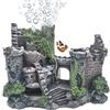 Generic Carino Castello in Resina per Acquario, Decorazione paesaggistica in Stile Vintage, Ornamento per Acquario Nero, Statua per Vasca dei Pesci