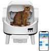 Generic Lettiera per gatti autopulente automatica con controllo tramite app Wi-Fi, lettiera intelligente per gatti con sensore a infrarossi, sensori di sicurezza e smaltimento automatico dei rifiuti per gatti