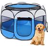 EUBSWA Recinto Cani da Interno, (65 x 65 x 40) cm Recinto per Gatti, Box Pieghevole per Cane, Gabbia per Gatto Esterno, Box per Cucciolo Gattini Conigli, Blu
