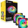 Corsair QL120 RGB Ventola con 102 LED RGB PWM Regolabili, Nero/RGB