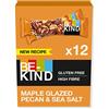 BE-KIND Barretta al Gusto di Noci Pecan Glassate allo Sciroppo d'Acero e Sale Marino, Snack senza Glutine, 1 Confezione x 12 Barrette da 40 g