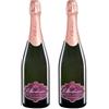 Generico Le Marchesine Franciacorta Bollicina - Vini Spumante del Franciacorta - (2 Bottiglie, Rosé Brut Millesimato Artio)