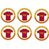irpot Mini Cialde Decoshape Evento e Personaggio Scelta 24 pz topper cupcake (Calcio - Giallorosso)