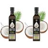 Exponatura Olio MCT C8 Cocco 500ml - Acido Caprilico Keto Puro 95% (Confezione da 2)