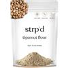 Strp'd - Farina di alta qualità di chufa extra-fine (400g), senza glutine e senza noci ricavara da chufa al 100% alto contenuto di fibre, prodotto veganano e naturalmente dolce (nuova confezione)
