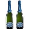 Generico Le Marchesine Franciacorta Bollicina - Vini Spumante del Franciacorta - (2 Bottiglie, Saten Brut Millesimato Brigantia)
