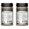ITALIA SPEZIE Sale Celtico Grigio Di Guérande, Pacchetto convenienza da 2 Barattoli (1,25 Kg) di sale grigio di Guerande fino e grani, Sale Celtico o Bretone, sale naturale 100% non raffinato, Italia Spezie