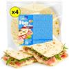 Glua Piadina Proteica keto 4 Pezzi Piadina Keto da 40g, Alto Contenuto Proteico e Fibre