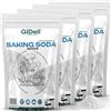 GiDeli Bicarbonato di Sodio Purissimo 4x5kg - Ideale per la Lievitazione della Pasta per Dolci - Utilizzabile Anche per Lavare e Pulire - Uso Versatile a Casa - Regolatore pH Acqua Piccole Piscine