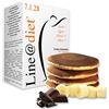 Line@Diet PANCAKE PROTEICI Line@diet | 7 BANANA e CIOCCOLATO | comode monoporzioni | OLTRE il 60% di PROTEINE | preparato proteico per pancake e crêpes (Banana e Cioccolato, 7 Pancake)