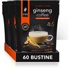 King Cup - 3 Confezioni da 20 Bustine Solubili di Ginseng con Zucchero di Canna, 60 Stick da 20 Gr per Bevanda al Gusto di Ginseng da Aggiungere in Acqua Calda, Senza Glutine e Lattosio