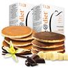 Line@Diet PANCAKE PROTEICI Line@diet | 7 CHOCO BANANA + 7 VANIGLIA | comode monoporzioni | OLTRE il 60% di PROTEINE | preparato proteico per pancake e crêpes