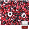 BaiLiSnacky Caramelle Di Halloween A Forma Di Occhi Colorati - Bonbon Divertenti Con Perline Di Zucchero Ideali Per Feste Decorazioni (Serie Occhi Rosso Sangue - 100 g)