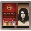 Koh-I-Noor - Polycolor, Set di matite colorate da disegno, 24 pz. , Modelli/Colori Assortiti, 1 Pezzo