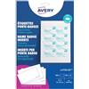 Avery Zweckform Avery Italia Inserti in carta per porta badge formato 60x90mm, 8 inserti per foglio, 160 inserti per confezione, adatti per cartellini Avery 4822