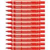 Pentel Pen N50 Marcatore Permanente Punta Conica rosso 12 Pezzi