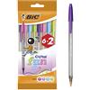 BIC 8963811 - Confezione da 6+2 penne a sfera, multicolore