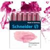 Schneider Cartucce d'Inchiostro per Penna Stilografica Colori Pastello Confezione da 6, Rosa (Rose), Formato Standard