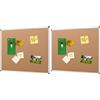 VIZ-PRO Bacheca In Sughero Con Cornice In Alluminio, 90 x 60 cm (Confezione da 2)
