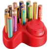 STABILO - Matita colorata Multi-Funzione - woody 3 in 1 & woody 3 in 1 duo | Premium DeskSet da 15, 10 woody 3 in 1 standard, 2 woody 3 in 1 Pastel, 3 woody 3 in 1 duo, 1 Temperino, 1 Deskset