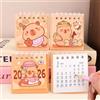 Generic 2 calendari da scrivania 2026 in stile casuale, per uso quotidiano, mini decorazioni da tavolo mensili, 6,5 x 9 cm (capibara)