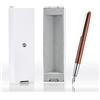 Wikult Personalizzata Hong-Dian 525 Marrone Fude Penna, Pennino Bent Calligrafia Penna Stilografica con Confezione Regalo, Inciso con Il Tuo Nome