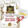 Mr Pubblicità Biglietto auguri 30° compleanno - PERSONALIZZA QUI - trentenne personalizzato - Attestato Diploma idea regalo originale compleanno (30 ANNI)