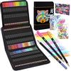 Melifluo Set di 72 Matite Colorate, Set Matite da Disegno con Borsa Nera Con Cerniera Portatile per Adulti e Artisti che Fanno Schizzi, Ombreggiature