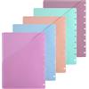 Generic 5 divisori a disco con tasca, 23,8 x 18 cm, divisori multicolore per agenda, 9 dischi per quaderni, inserti in plastica, per cartelle, ufficio, scuola