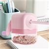Generic Temperamatite manuale con manico, articoli di cancelleria, portatile, adatto per ufficio e casa, rosa