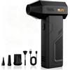 MJY Soffiatore elettrico ad aria compressa, 130.000 giri/min, batteria da 8000 mAh, 4 marce, regolabile, per auto, pulizia del PC, campeggio all'aperto, rimozione della polvere e gonfiaggio
