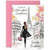 Central 23 Biglietto Auguri Compleanno Sorella Parigi Torre Eiffel Bella Idea Regalo Famiglia Per Lei Ragazze Disegno Viaggio Originale Mappa Con Adesivi Di
