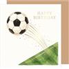 Edition Seidel Premium Biglietto di auguri quadrato con busta. Auguri di buon compleanno inglese Happy Birthday per Uomini Ragazzi Amici calcio calcio di inizio colpo perfetto (GQ585 SW026)